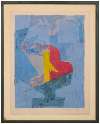 Appraisal: Serge Poliakoff Russian French - composition bleue jaune et rouge