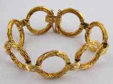 Appraisal: A yellow metal tests carat gold bracelet approx cm long