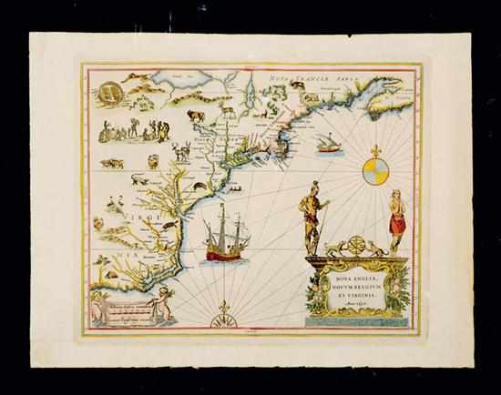 Appraisal: Map of America after Joannis Janssonius Amsterdam circa NOVA ANGLIA