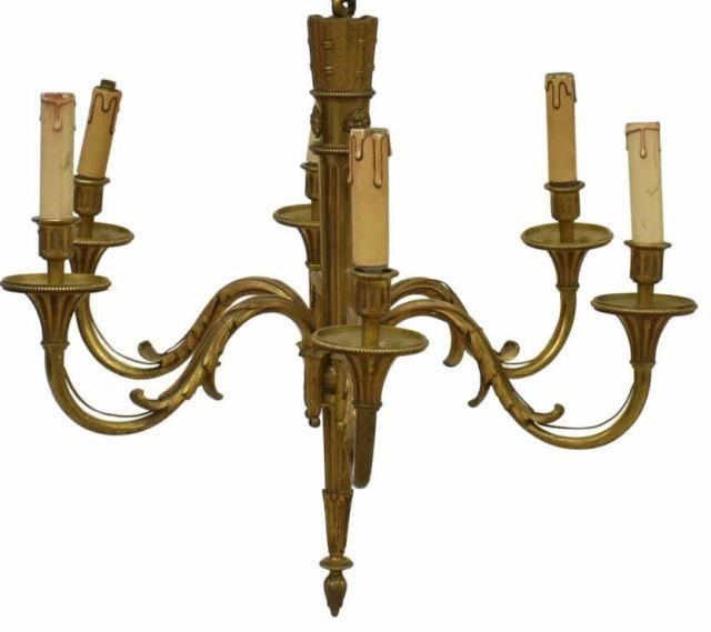 Appraisal: French Louis XVI style gilt bronze chandelier early th c