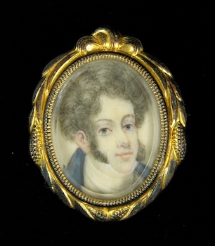 Appraisal: A Miniature Portrait Brooch ca Early th Century A finely