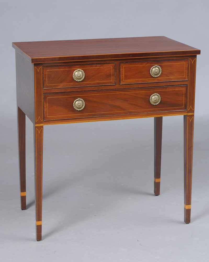 Appraisal: FEDERAL INLAID MAHOGANY SIDEBOARD The rectangular top with inlaid edge