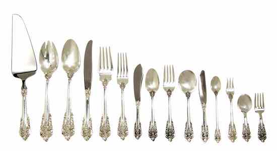 Appraisal: An American Sterling Silver Flatware Service for Twenty Wallace in