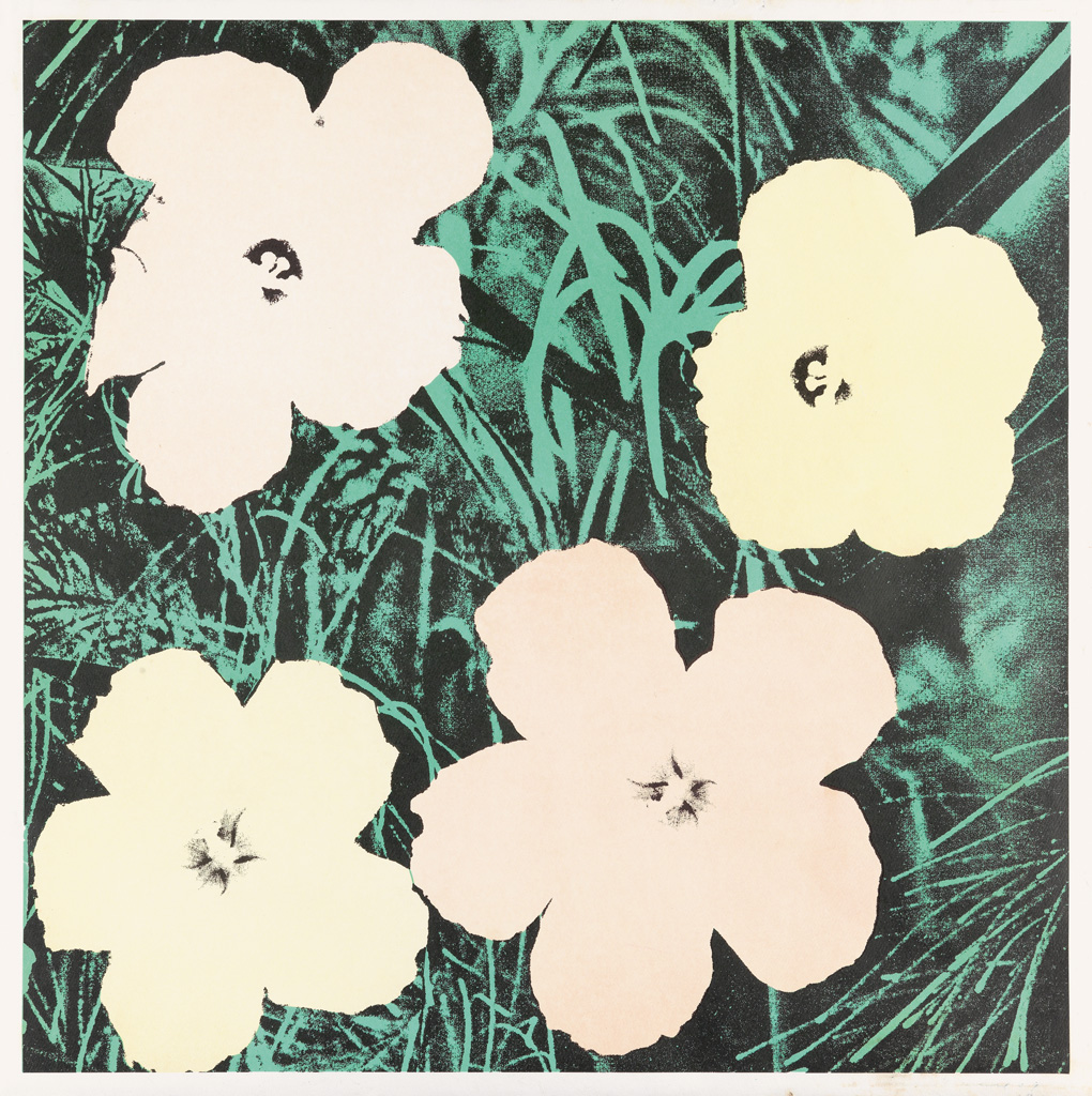 Appraisal: ANDY WARHOL Flowers Offset color lithograph the colors faded x