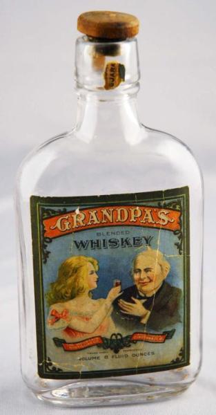 Appraisal: Grandpa's Whiskey Paper Label Bottle Description Circa Original Condition Excellent