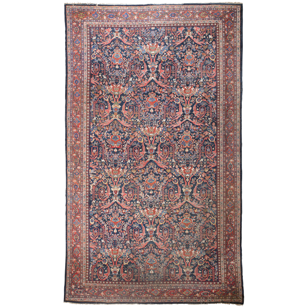 Appraisal: MAHAL CARPET WEST PERSIA LATE TH CENTURY the indigo field