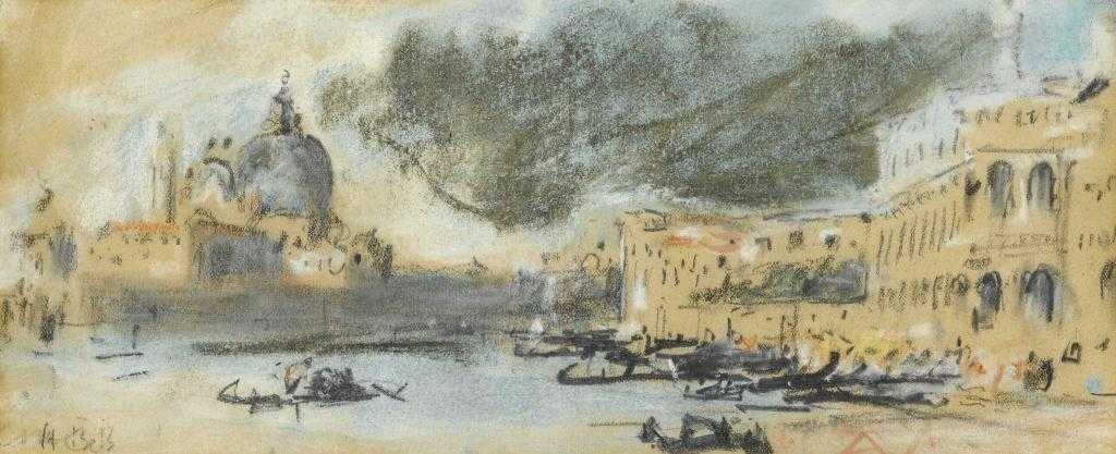 Appraisal: HERCULES BRABAZON BRABAZON - VENICE signed with initials pencil and