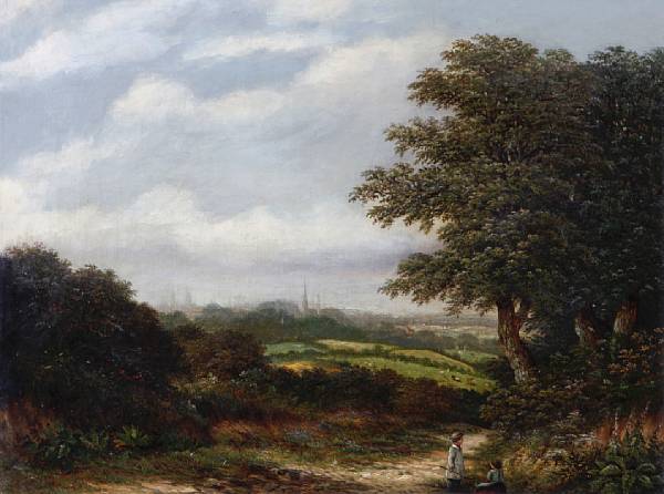 Appraisal: Charles Leaver British th Century A view of Birmingham from