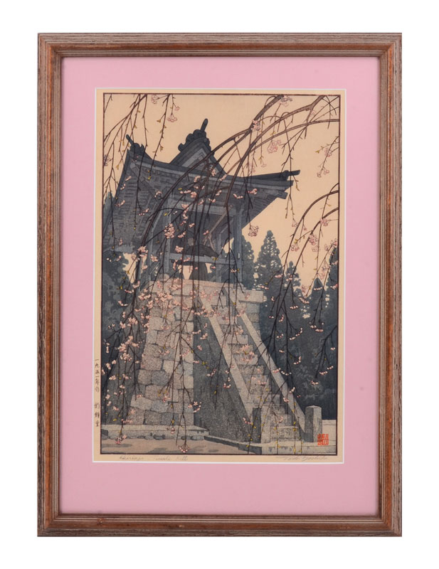 Appraisal: YOSHIDA Toshi Japanese - ''Heirinji Temple Bell'' Woodblock sight size