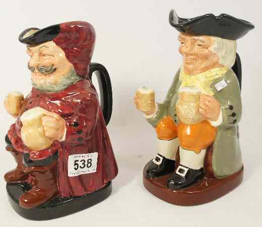 Appraisal: Royal Doulton Large Toby Jugs Falstaff D and Happy John