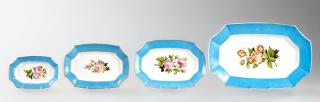 Appraisal: Set of Four Old Paris Graduated Platters th c with