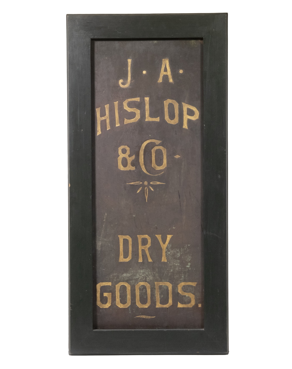 Appraisal: LATE TH C EXTERIOR TRADE SIGN FOR DRY GOODS STORE