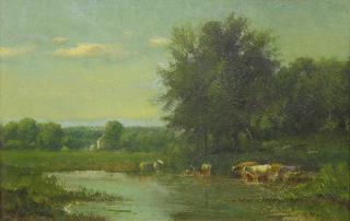 Appraisal: Painting James McDougal Hart James McDougal Hart American - Landscape