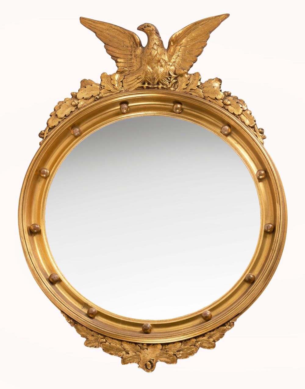 Appraisal: FEDERAL-STYLE GILT MIRROR TH CENTURY HEIGHT WIDTH FEDERAL-STYLE GILT MIRROR