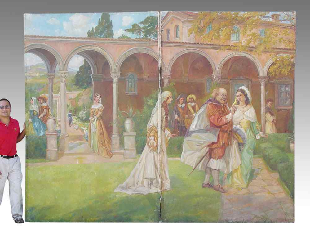 Appraisal: GERSTMAYR Alfred F American th C Courtyard Scene with Figures