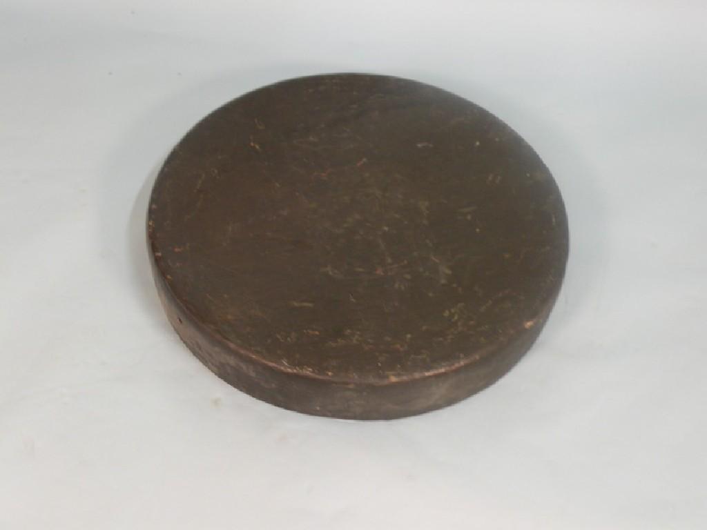 Appraisal: A large circular bronze gong cm diameter