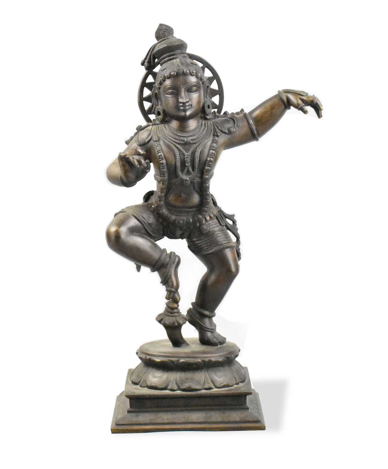 Appraisal: An large antique India bronze figurine dated from th C