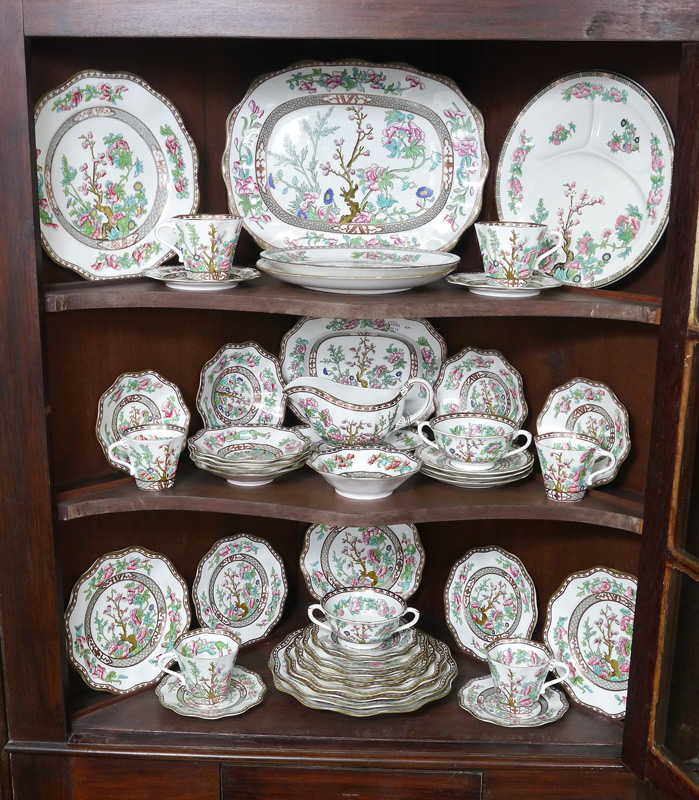 Appraisal: COALPORT INDIAN TREE CHINA pieces to include dinner plates ''