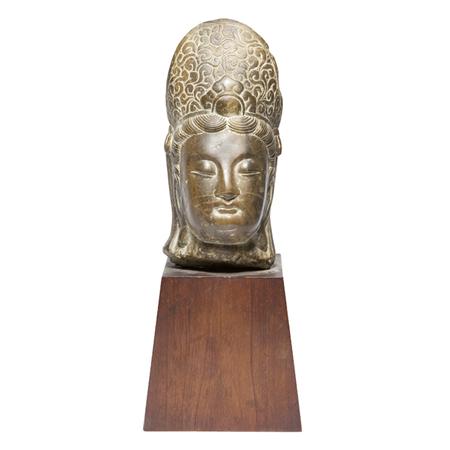 Appraisal: Chinese Stone Head of a Bodhisattva Estimate -