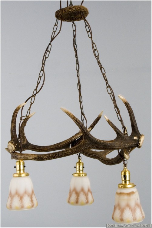 Appraisal: AUSTRIAN ANTLER CHANDELIER W x H x D