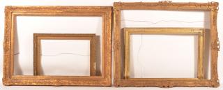 Appraisal: Lot of Four Antique Gilt Frames Largest measures Image size