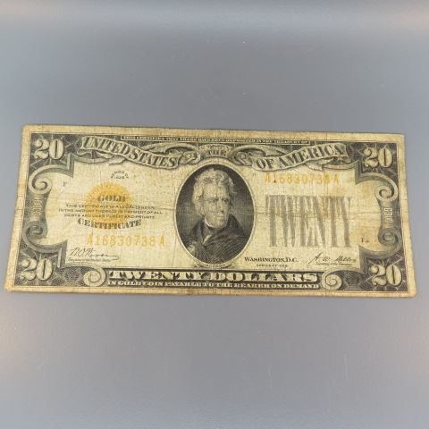 Appraisal: U S Gold Certificate Jackson