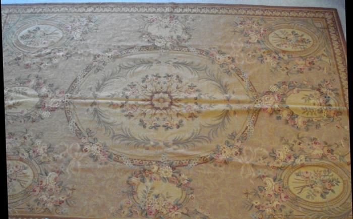 Appraisal: French Aubusson style tapestry floral design approx ' x '