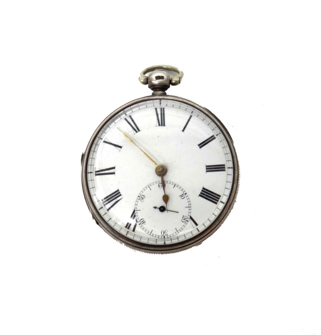 Appraisal: A gentleman's silver cased key wind openfaced pocket watch the