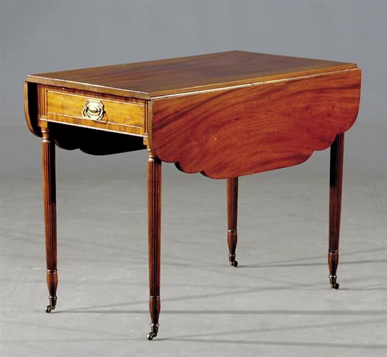 Appraisal: Federal mahogany Pembroke table circa - New York Cityrectangular top