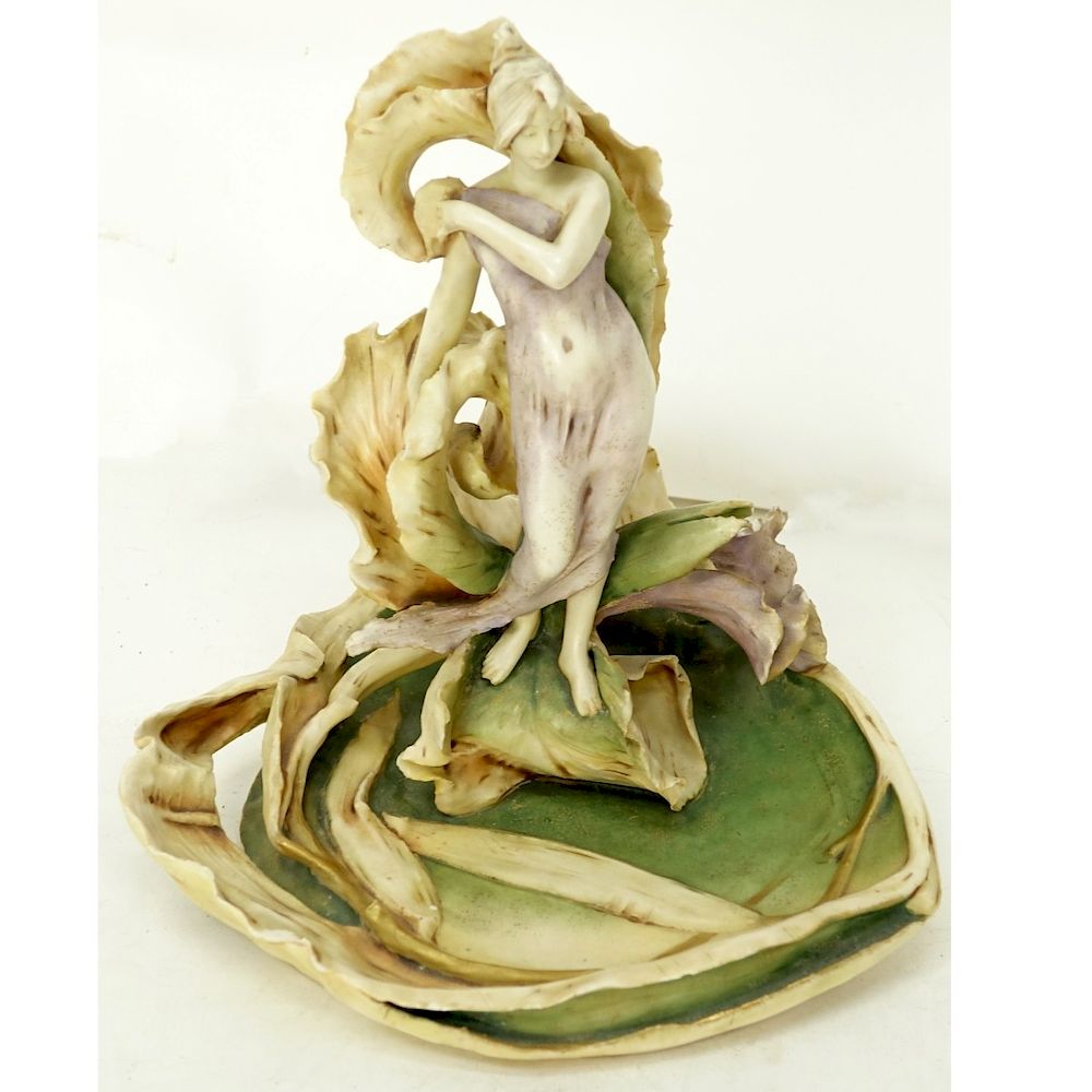 Appraisal: Turn Teplitz Figurine Riessner Stellmacher Kessel Amphora Turn Teplitz Figural