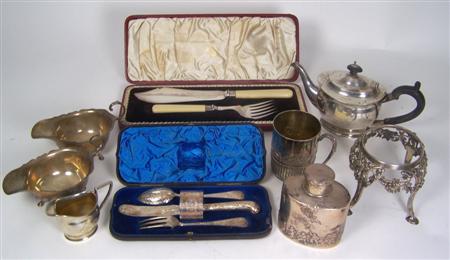 Appraisal: A collection of silver and other items to include a