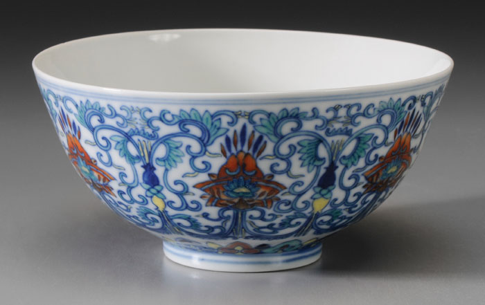 Appraisal: Doucai Porcelain Bowl Chinese possibly Guangxu period - deep walls