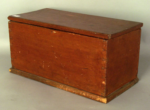 Appraisal: Miniature pine blanket chest th c h w