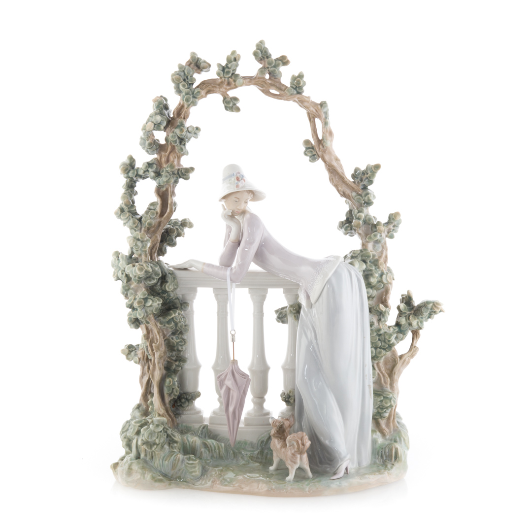 Appraisal: Lladro porcelain figure group In the Balustrade in H Condition