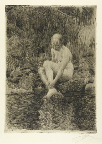 Appraisal: ANDERS ZORN Dagmar Etching x mm x inches full margins