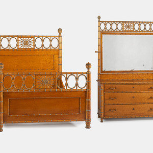 Appraisal: Attributed to R J Horner American Late th Century Faux-Bamboo