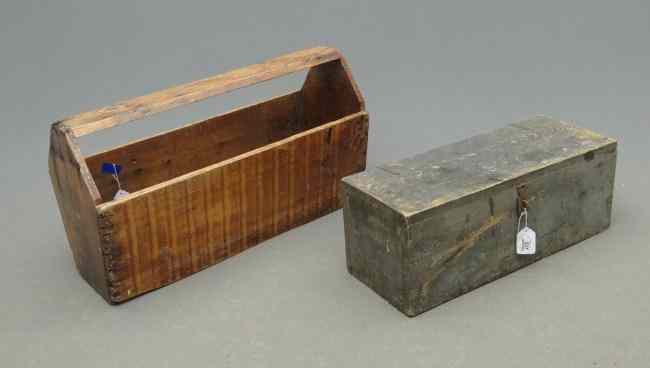 Appraisal: Lot including th c tool trunk and tool hod