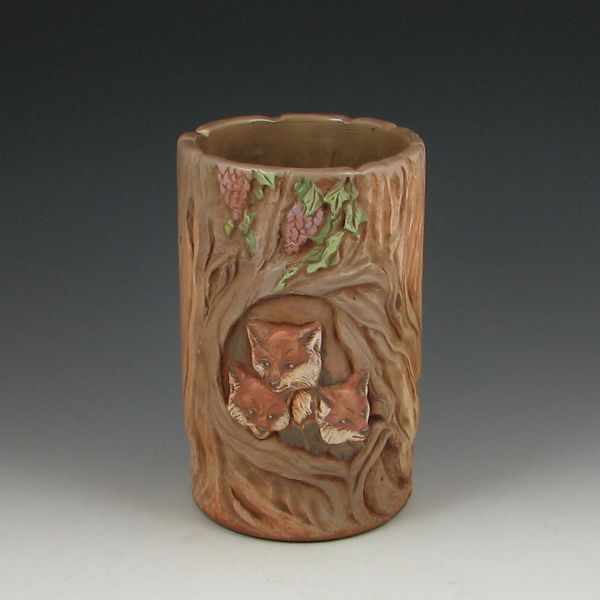 Appraisal: W S Hand Carved Vase by Rick Wisecarver '' tall