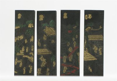 Appraisal: Seventeen Chinese ink blocks one box with eight rectangular blocks