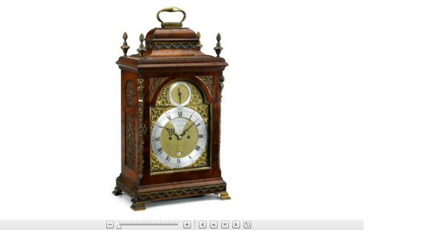 Appraisal: Fine late George III gilt metal mounted mahogany bracket clockjohn