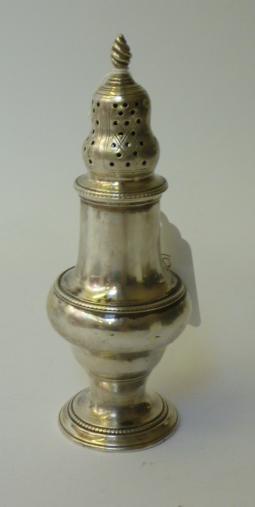 Appraisal: A VASE SHAPED PEPPERETTE maker Thomas Daniel London c the