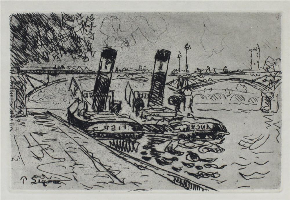 Appraisal: PAUL SIGNAC FRENCH - LE PONT DES ARTS PARIS Etching