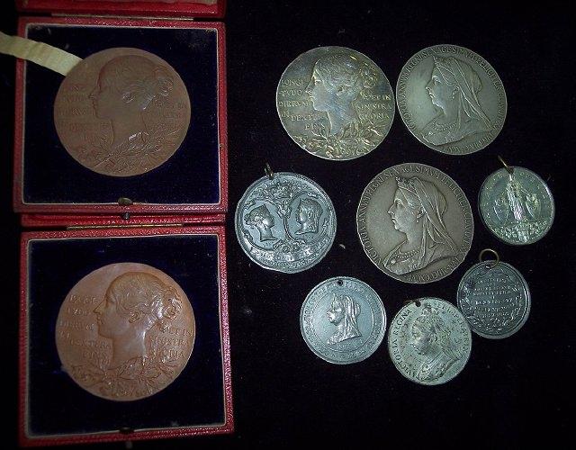 Appraisal: A collection of medallions commemorating Queen Victoria's Diamond Jubilee some