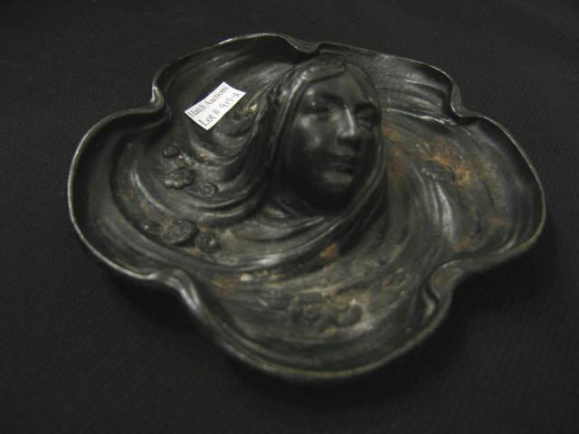 Appraisal: Victorian Art Nouveau Figural Pin Dish cast iron maiden emerging