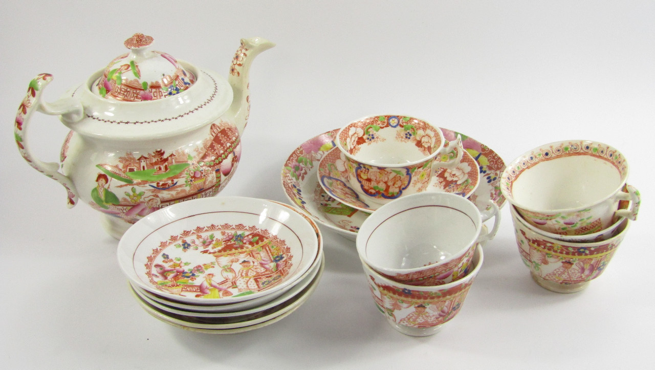 Appraisal: A group of Hilditch early thC Porcelain tea ware with