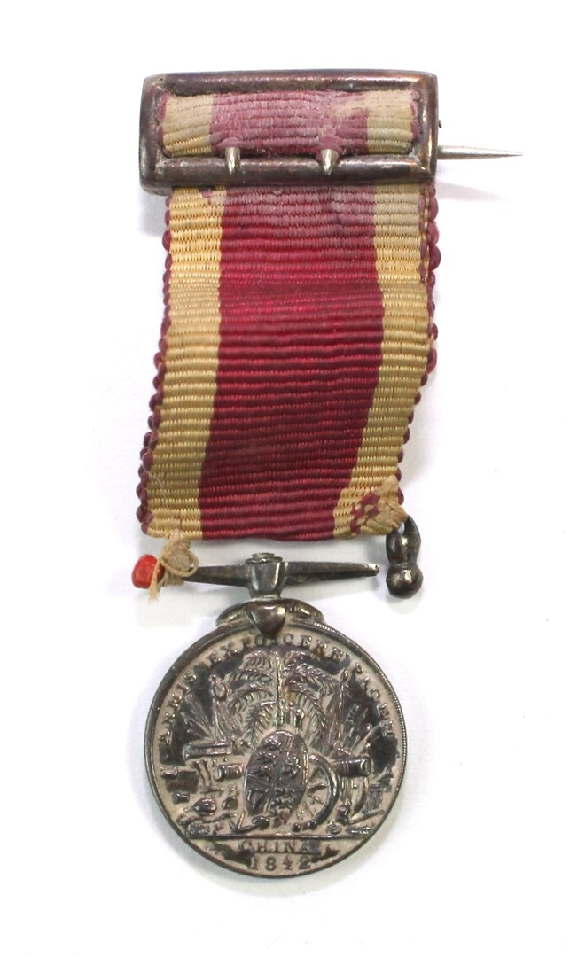 Appraisal: A dress miniature First China War Medal un-named dated below