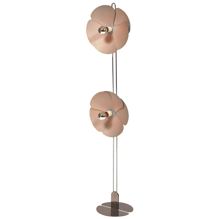 Appraisal: Olivier Mourgue Flower floor lamp by Disderot two adjustable flower