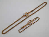 Appraisal: A gold watch chain marked ct approx cm gms together