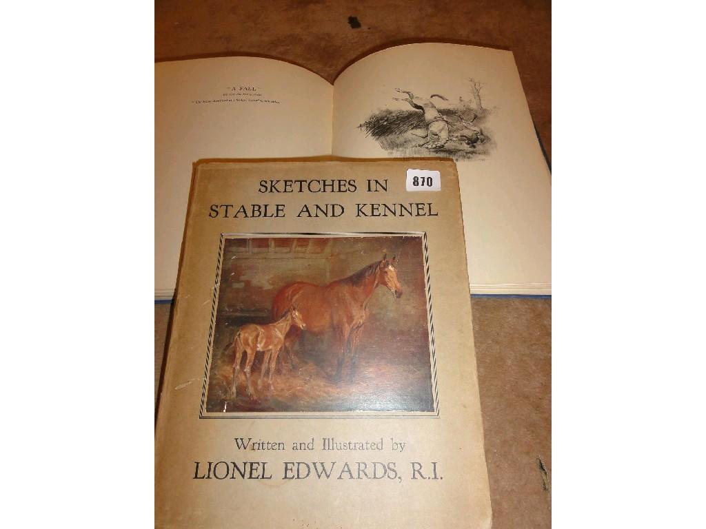 Appraisal: Lionel Edwards written illustrated a Leicestershire sketch book and sketches