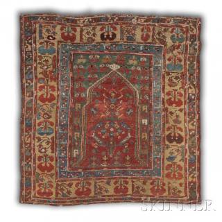 Appraisal: Konya Prayer Rug Central Turkey c ft in x ft